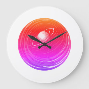 Grande Horloge Ronde Style de gravité