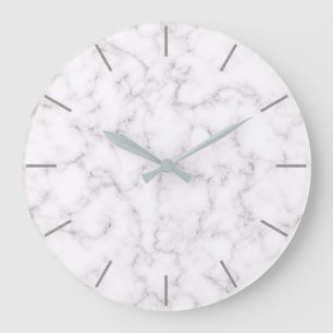 Grande Horloge Ronde Style de marbre élégant