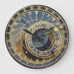 Grande Horloge Ronde Style Prague astronimical de Steampunk