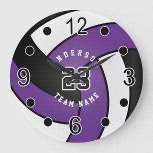 Grande Horloge Ronde Style Purple Volley