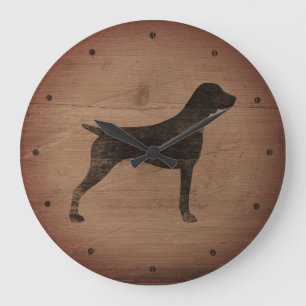Grande Horloge Ronde Style rustique allemand de silhouette d'indicateur