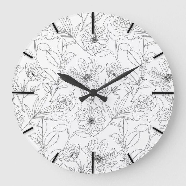 Grande Horloge Ronde stylisgarflowers (Recto)