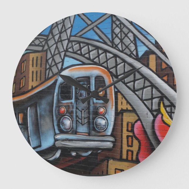 Grande Horloge Ronde Subway train urban graffiti art (Recto)