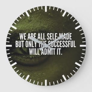 Grande Horloge Ronde Succès Mots Inspirationnels - Nous Sommes Tous Aut