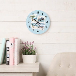Grande Horloge Ronde Suivez Vos Rêves Voyages dans le Monde