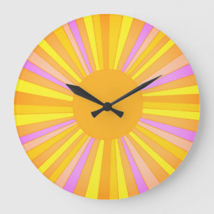 Grande Horloge Ronde Sunburst Wall