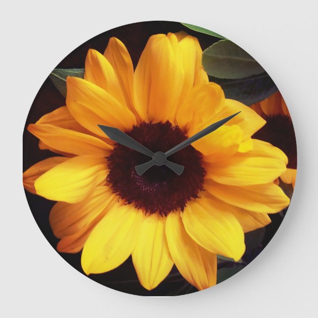 Grande Horloge Ronde Sunflower design (Recto)