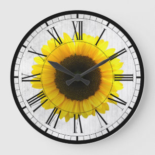 Grande Horloge Ronde Sunflower wall clock