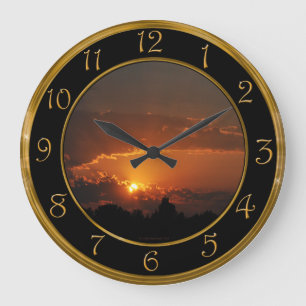 Grande Horloge Ronde Sunset Golden