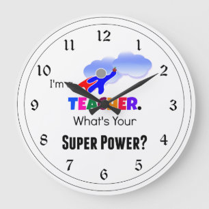 Grande Horloge Ronde Super puissance enseignant