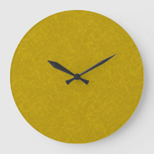 Grande Horloge Ronde Surface jaune texturée avec un motif tourbillonnan