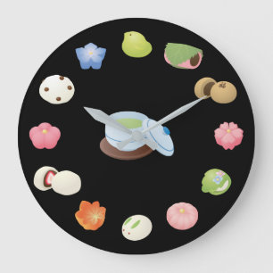Grande Horloge Ronde Sweets Wagashi japonais