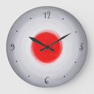 Grande Horloge Ronde Swirly Grey