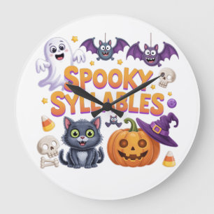 Grande Horloge Ronde Syllabes Effrayantes