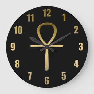 Grande Horloge Ronde Symbole Ankh cross-égyptien