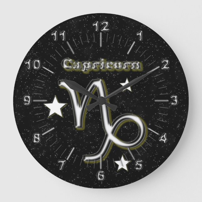 Grande Horloge Ronde Symbole Capricorne (Recto)