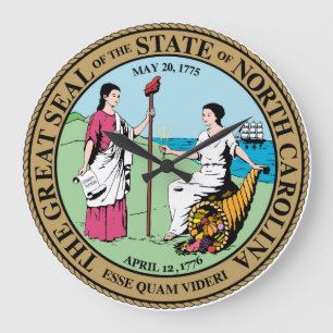 Grande Horloge Ronde Symbole de la Caroline du Nord
