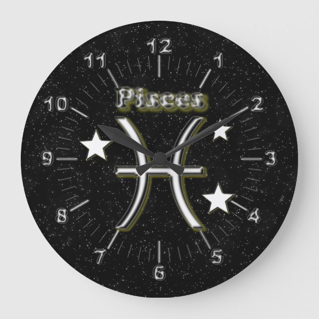Grande Horloge Ronde Symbole des Poissons (Recto)