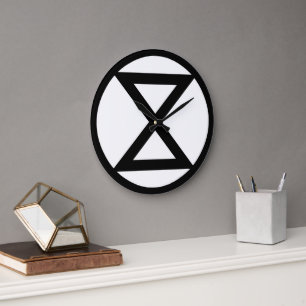 Grande Horloge Ronde Symbole d'extinction - Temps écoulé