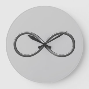Grande Horloge Ronde Symbole d'infini   Geek