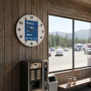 Grande Horloge Ronde Symbole du chemin de gauche de la zone de repos 40
