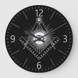 Grande Horloge Ronde Symbole franc-maçonnerie