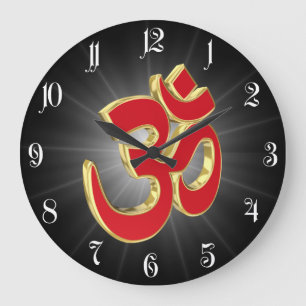 Grande Horloge Ronde Symbole Om