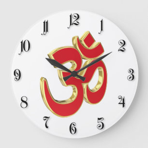 Grande Horloge Ronde Symbole Om