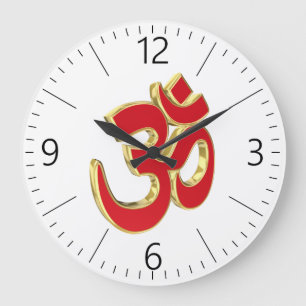 Grande Horloge Ronde Symbole Om