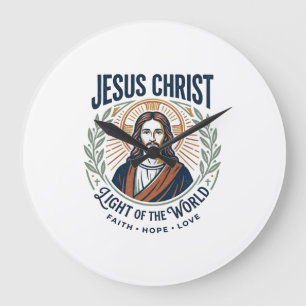 Grande Horloge Ronde T-Shirt Jésus Mode Féminine Valeurs Inspiration