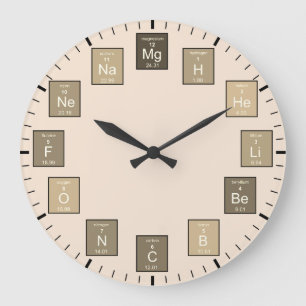 Grande Horloge Ronde Tableau périodique des éléments Écart des scientif