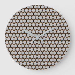 Grande Horloge Ronde Taches grises avec fond beige chaud