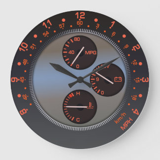 Grande Horloge Ronde Tachomètre Clock