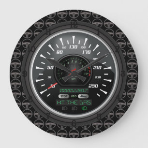 Grande Horloge Ronde Tachymètre personnalisé