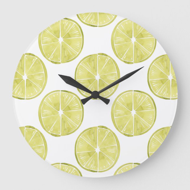 Grande Horloge Ronde Taco à propos de ça | Motif de chaux (Recto)