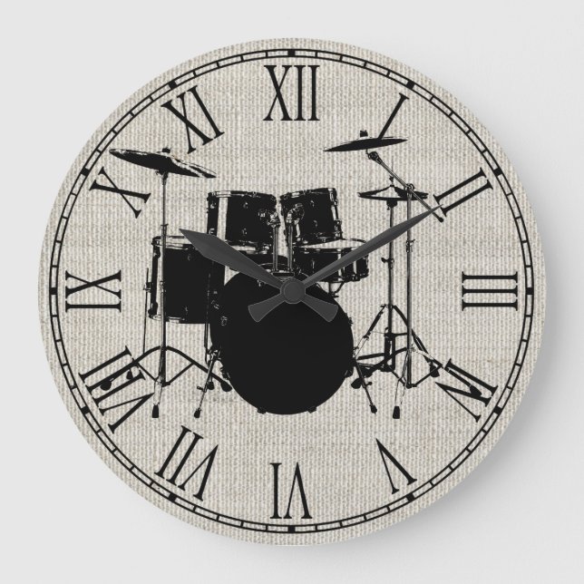 Grande Horloge Ronde Tambours à rouleaux (Recto)