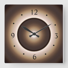 Grande Horloge Ronde Tan/Brown Moon Effet Imprimé