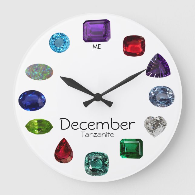Grande Horloge Ronde Tanzanite, Décembre Birthstone (Recto)