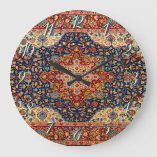 Grande Horloge Ronde Tapisserie orientale persane turque