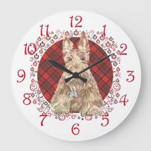 Grande Horloge Ronde Tartan Wheaten Scottie