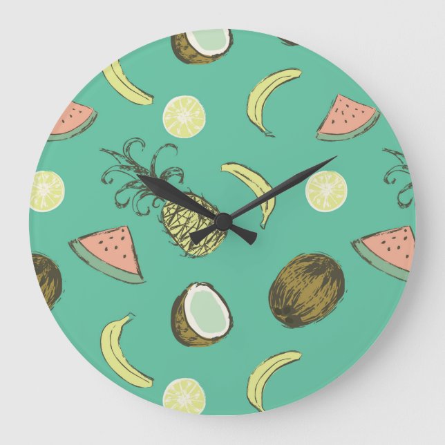 Grande Horloge Ronde Tartes aux fruits tropicaux (Recto)