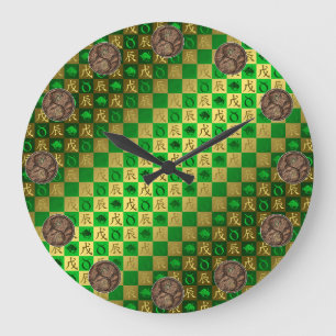 Grande Horloge Ronde Taureau & Dragon de Terre