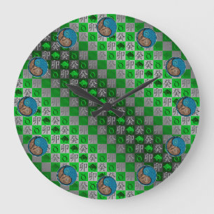 Grande Horloge Ronde Taureau & Lapin d'eau