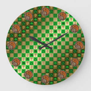 Grande Horloge Ronde Taureau & Rat de bois