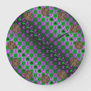 Grande Horloge Ronde Taureau & Sanglier de Terre