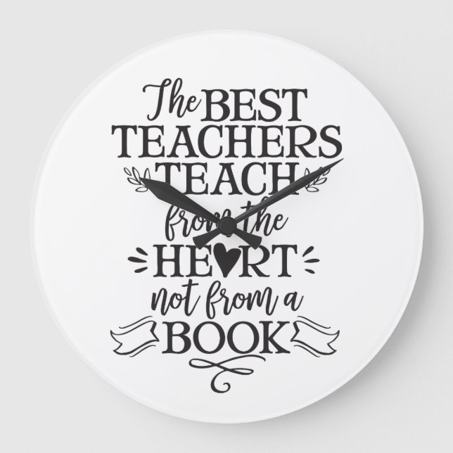 Grande Horloge Ronde Teacher Appreciation Class Venin Idea Thank You (Recto)