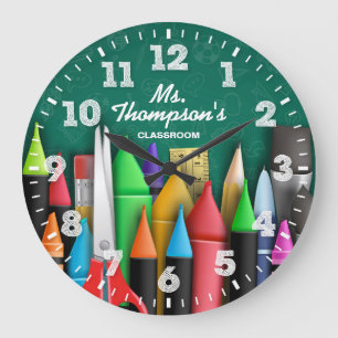 Grande Horloge Ronde Teacher's Classroom