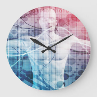 Grande Horloge Ronde Technologie de pointe et science Abstraite