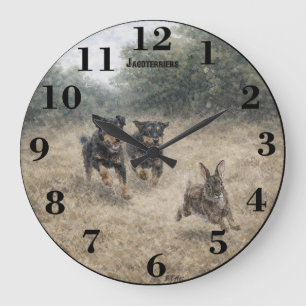 Grande Horloge Ronde Teckels de chasse
