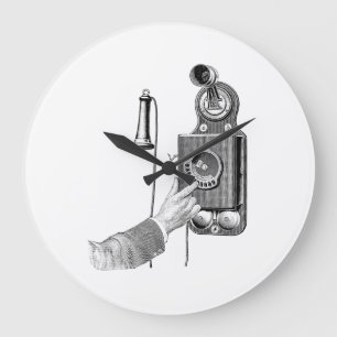 Grande Horloge Ronde Téléphones de téléphone d'illustration de